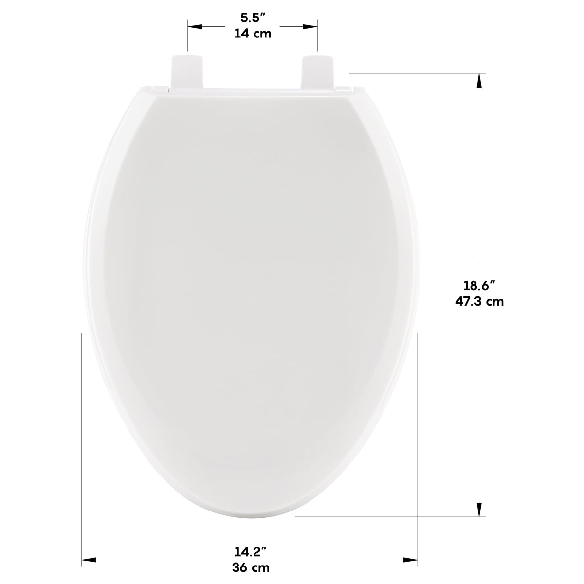 Evekare Night Glow ( Green Glow) Soft Close Elongated Toilet Seats In White