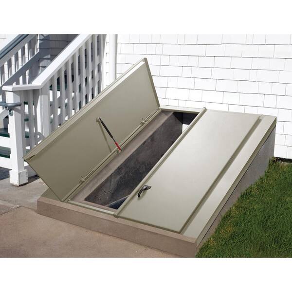 Classic Series BR-3 51.1875 in. x 12 in. x 1046 in. Sandstone Powder Coated Steel Extension for Cellar Door