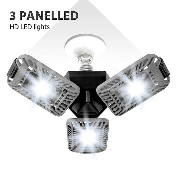 TriBurst Deluxe 10.5 in. 144 High Intensity LED 5500 Lumens Flush Mount Ceiling Light
