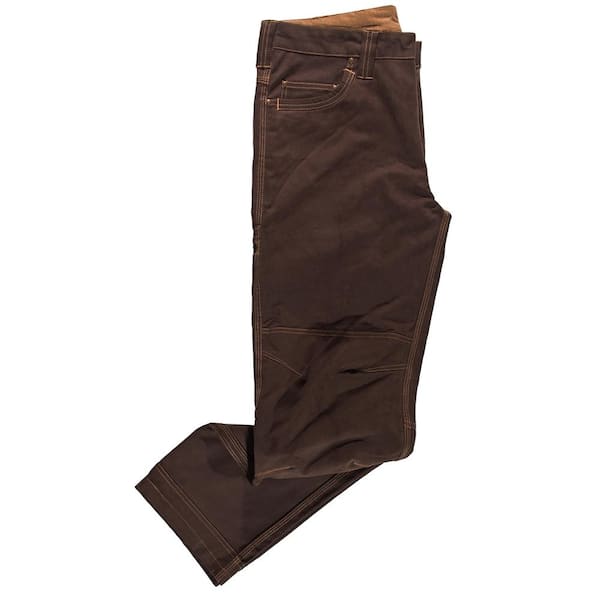 Madison Men's 32 in. W x 33 in. L Bark Cotton/Spandex Everyday Work Pant