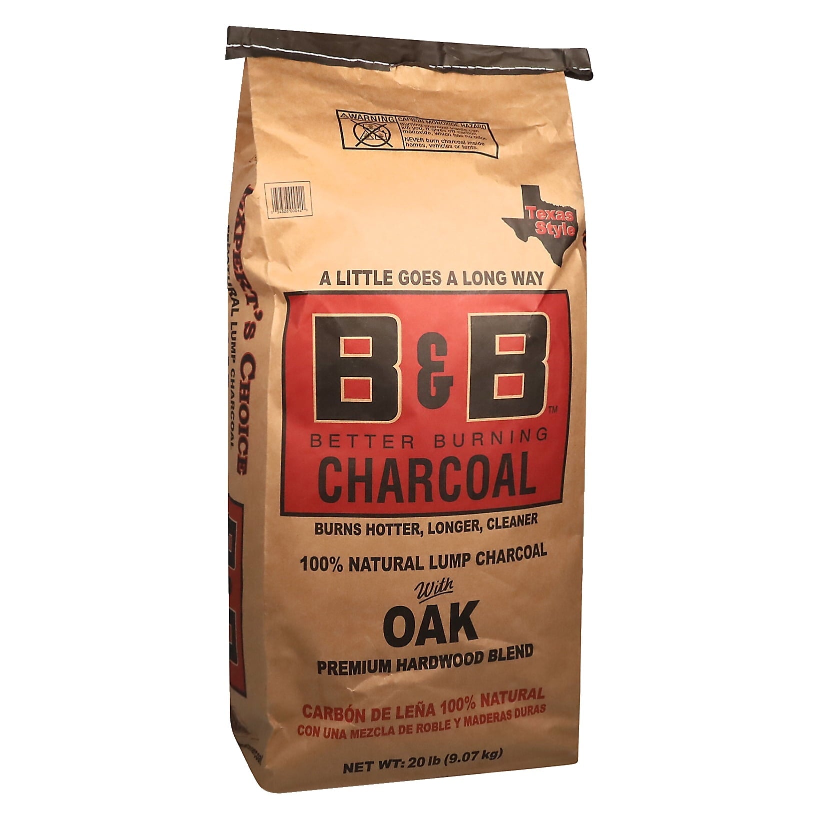 B&B Charcoal 20 Pound Oak Lump Charcoal