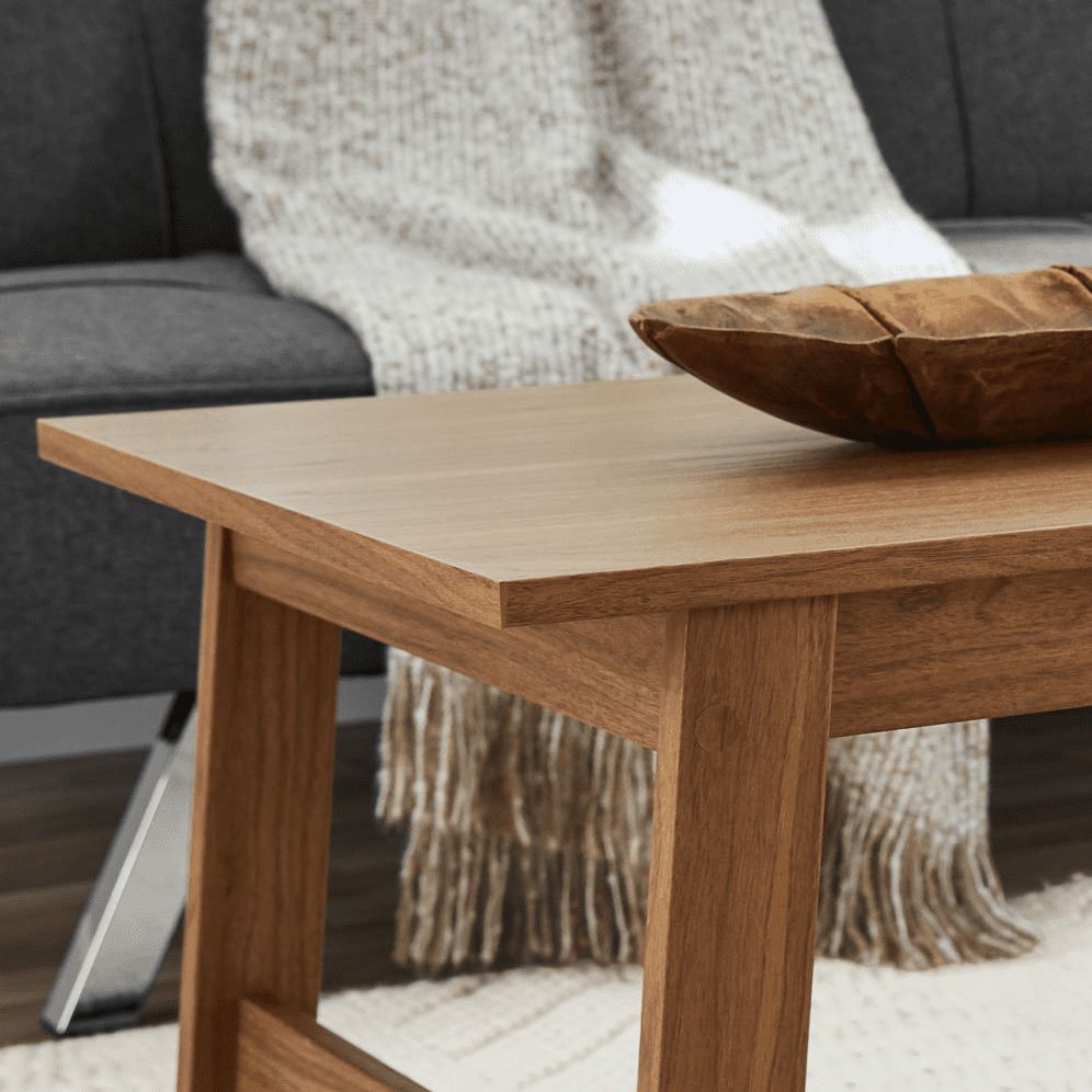 Mainstays Wood Rectangle Coffee Table, Black Finish