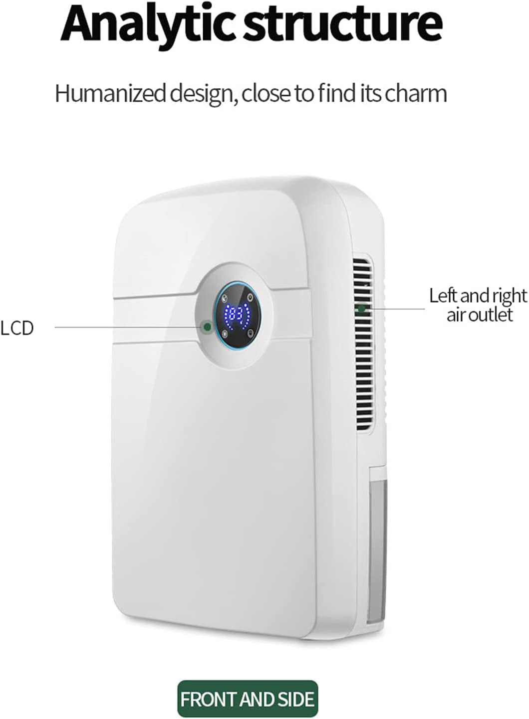 2.5L Dehumidifier Home Air Dryer Damp Moisture Free Bedroom Dehumidifier+Remote 2.5L Mini Space Dehumidifier Air Dryer Damp Moisture Free with Timing Function Dehumidifier Air Dryer