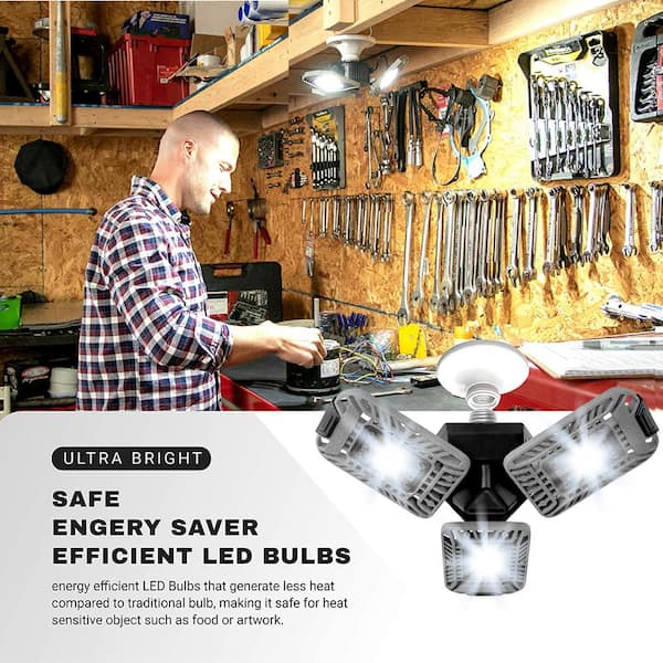 TriBurst Deluxe 10.5 in. 144 High Intensity LED 5500 Lumens Flush Mount Ceiling Light