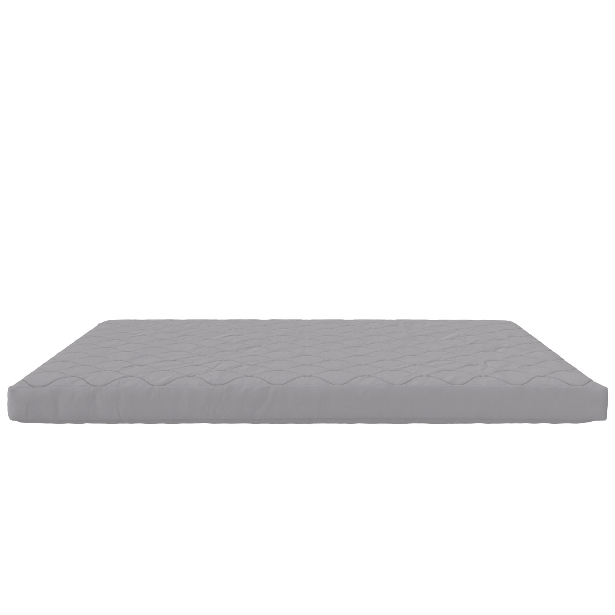 DHP Value 6 Inch Thermobonded Polyester Filled Quilted Top Bunk Bed Mattress, Full, Gray