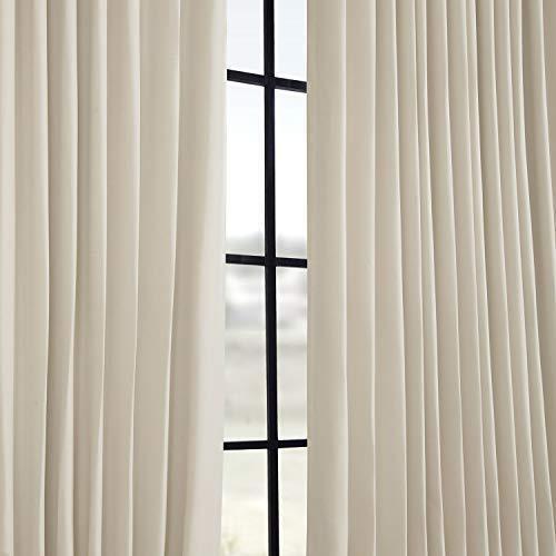 HPD Half Price Drapes BOCH-LN-DW-P Extra Wide Linen Room Darkening Curtain (1