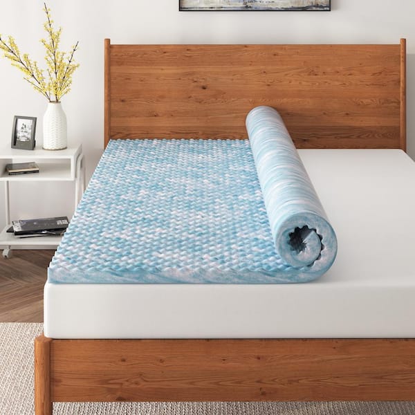 3 in. Twin XL Egg-Shell Gel Memory Foam Mattress Topper