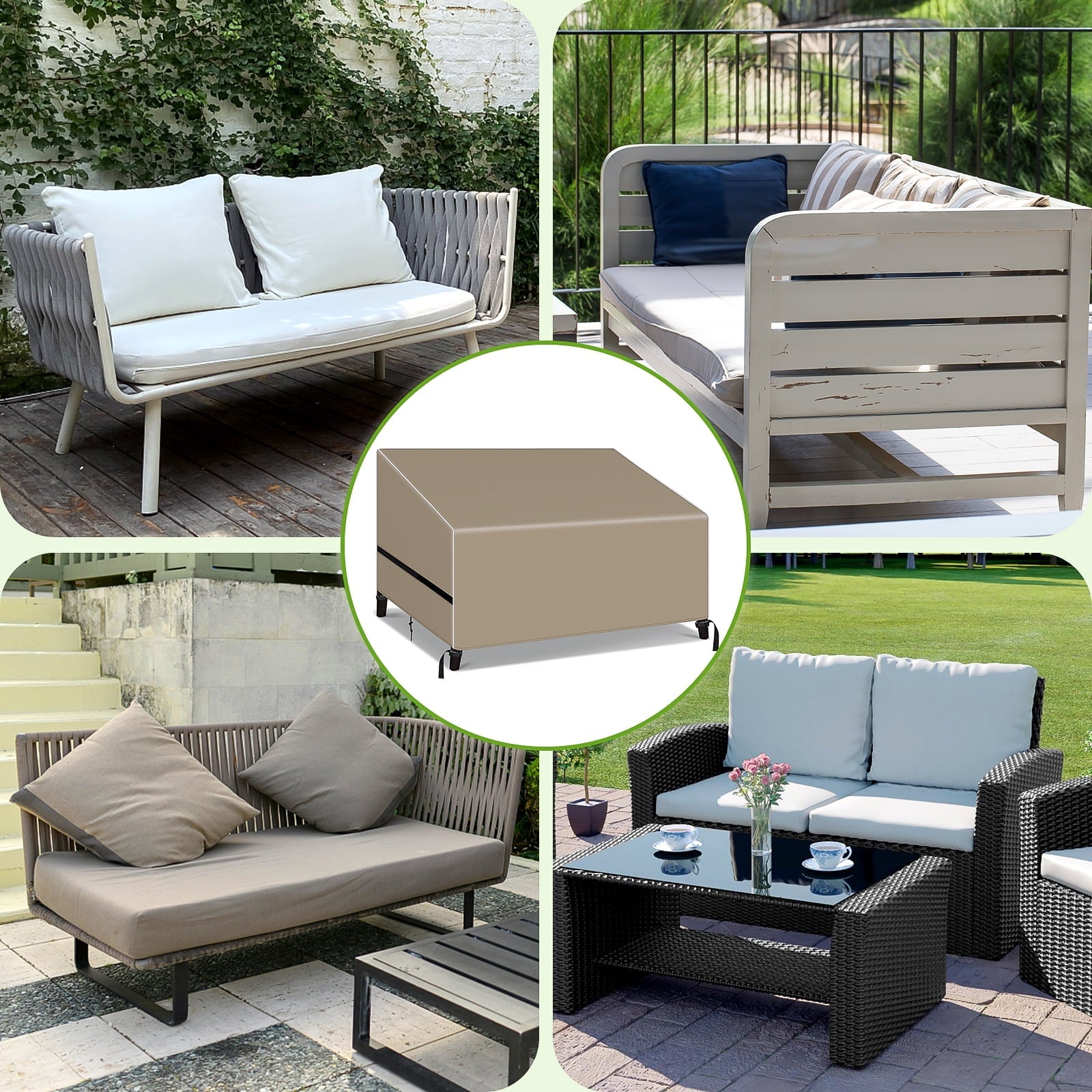 Patio Loveseat Cover, GARPROVM Patio Furniture Cover, 54