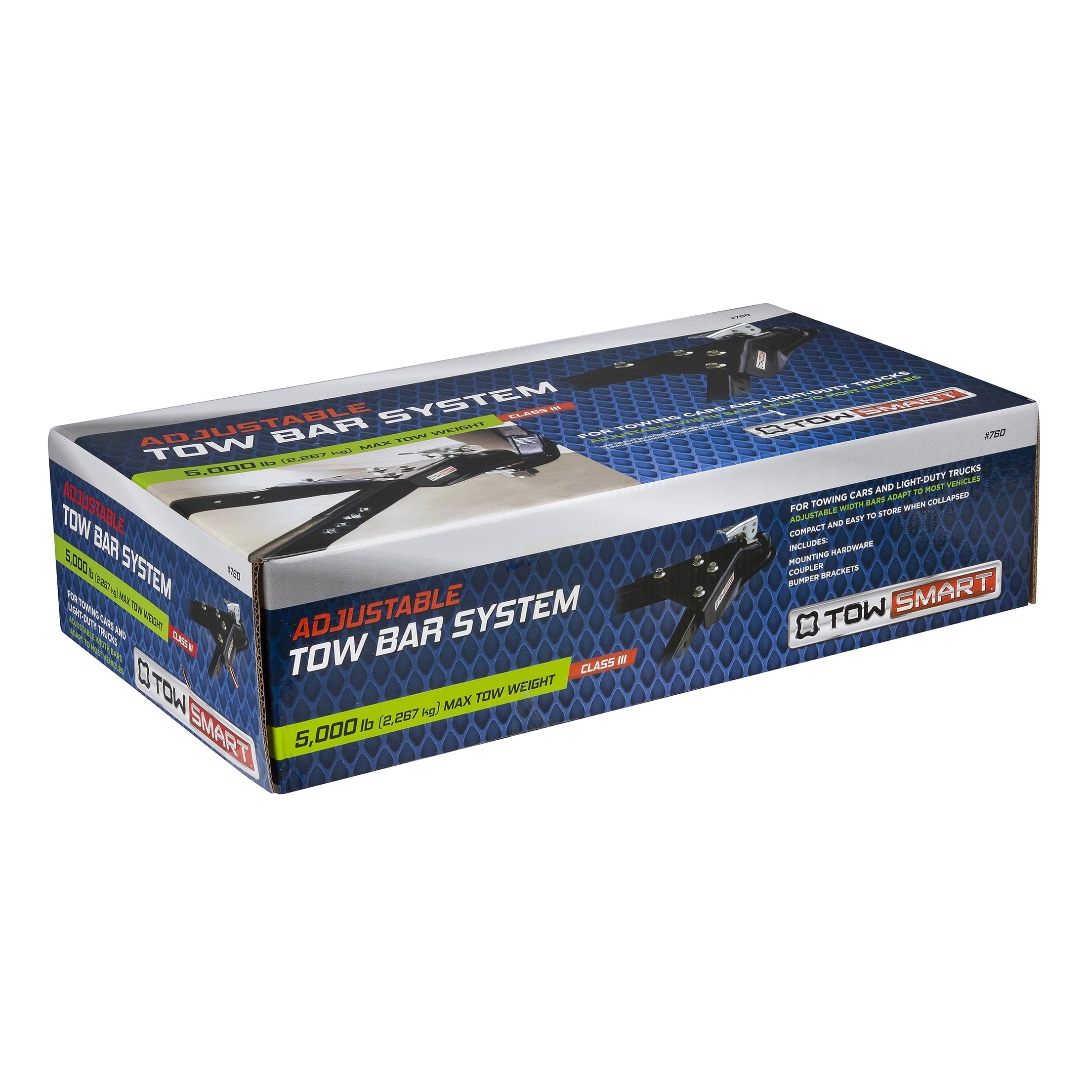 TowSmart 760 Class III Adjustable Tow Bar 5,000 lb Max Tow Weight