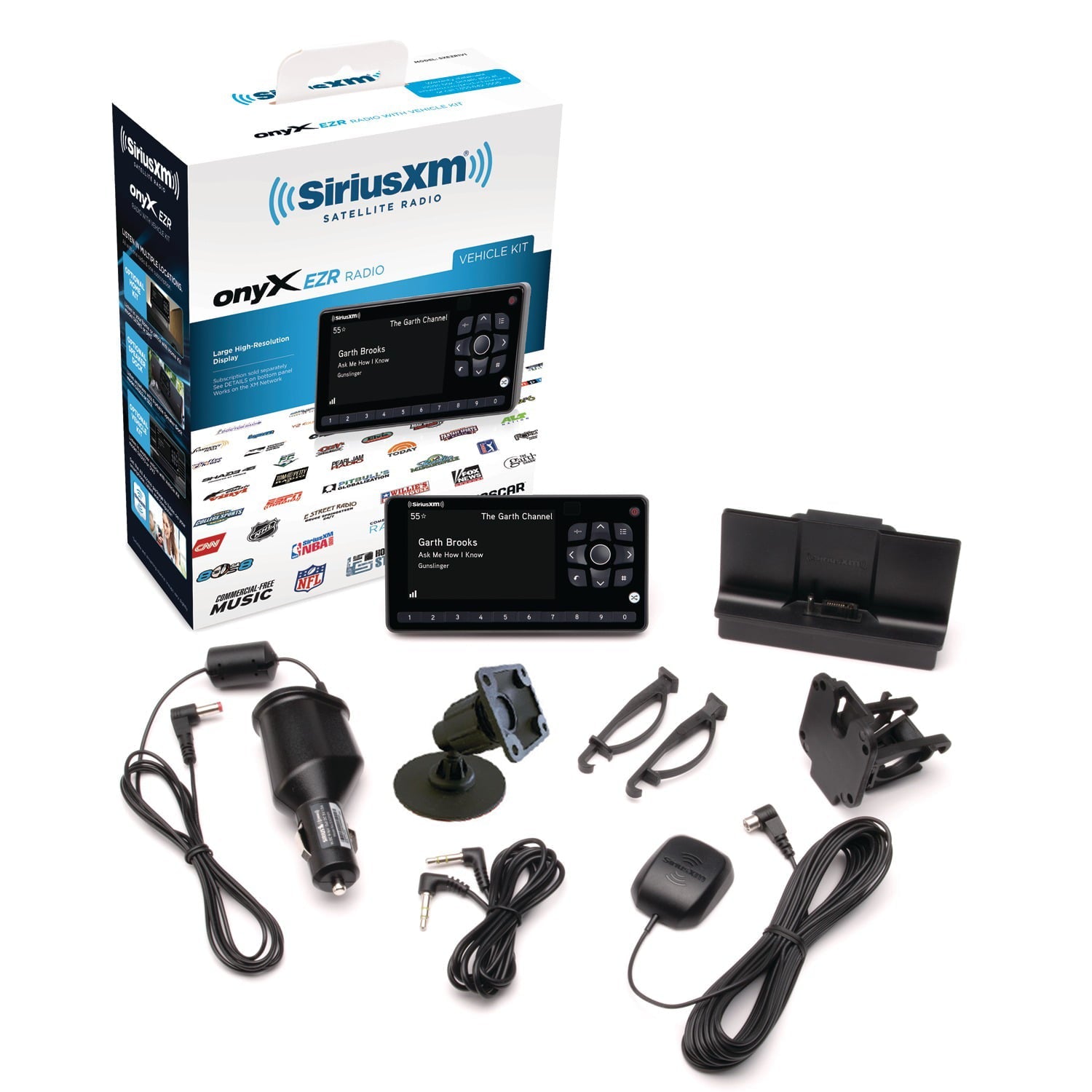 SiriusXM SXEZR1V1 Onyx EZR Satellite Radio with Free 3 Months Satellite and Streaming Service