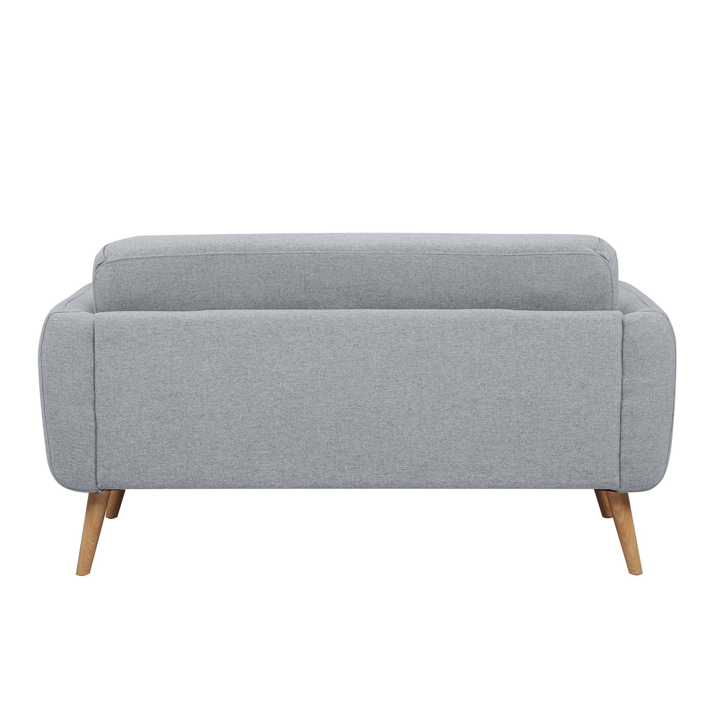 A&D Home Linda Polyester Round Arm Loveseat Sofa, Light Gray