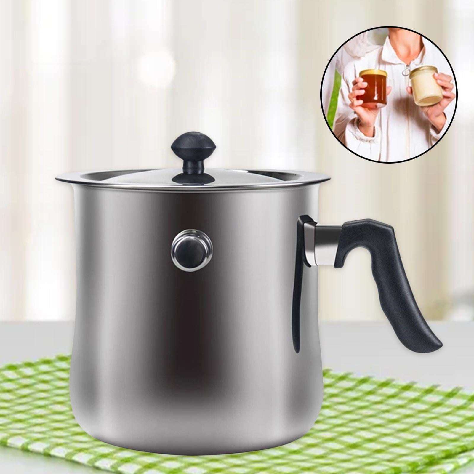 Candle Making Pouring Pot Stainless Steel Double Boilers Dripless Pouring Heat-Resistant Handle Melter Pot,Candle Making Supplies 20x17CM 2.5L