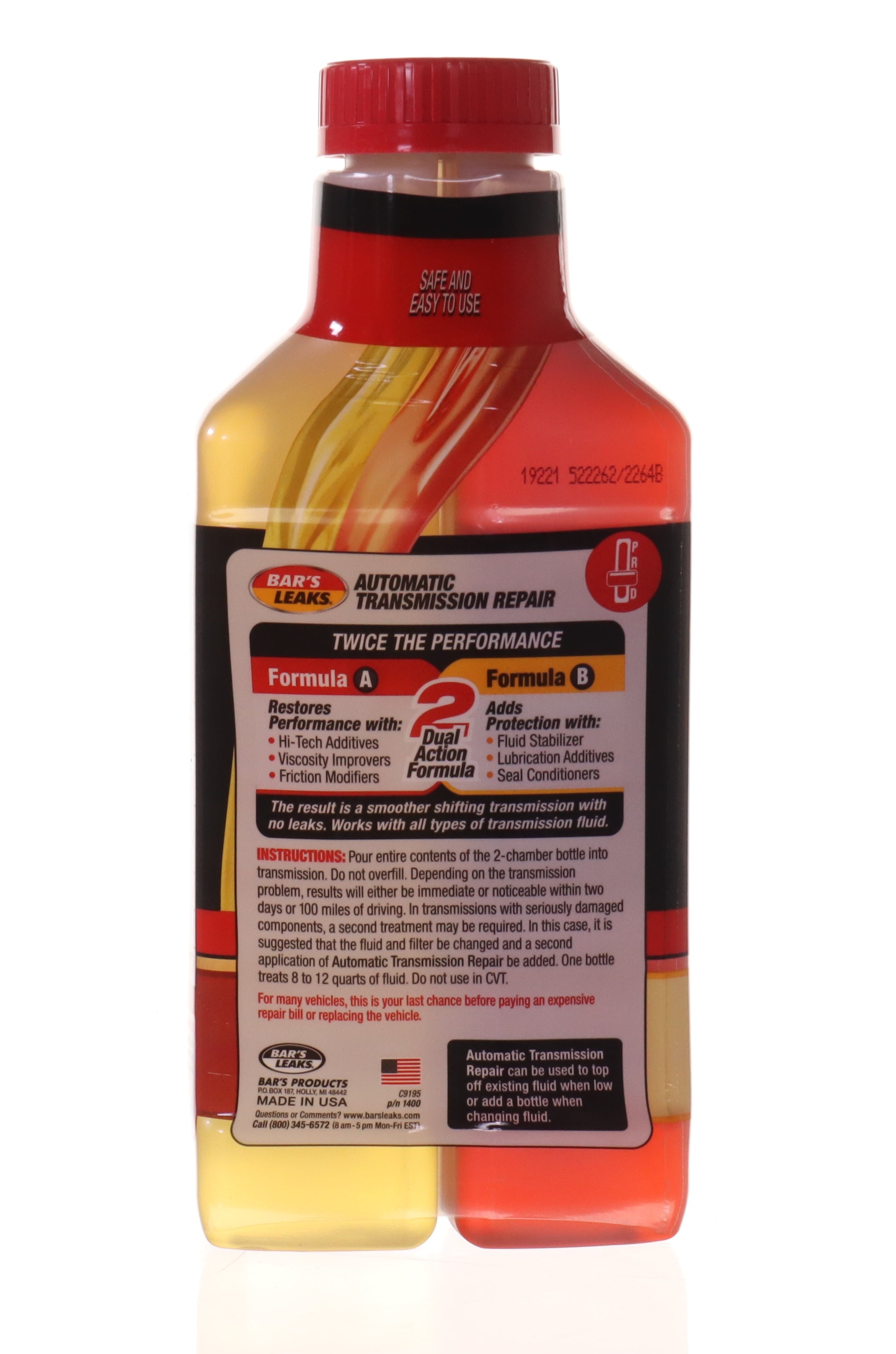 Bar's Leaks 1400 High Mileage Transmission Repair, 16 oz