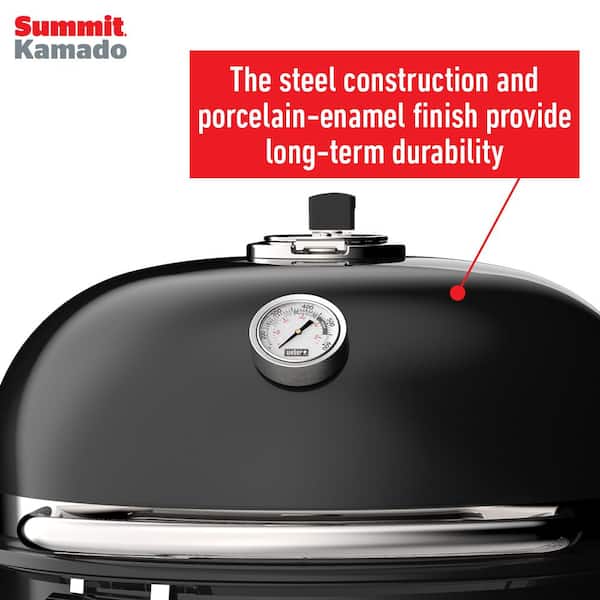Summit Kamado E6 24 in. Charcoal Grill in Black