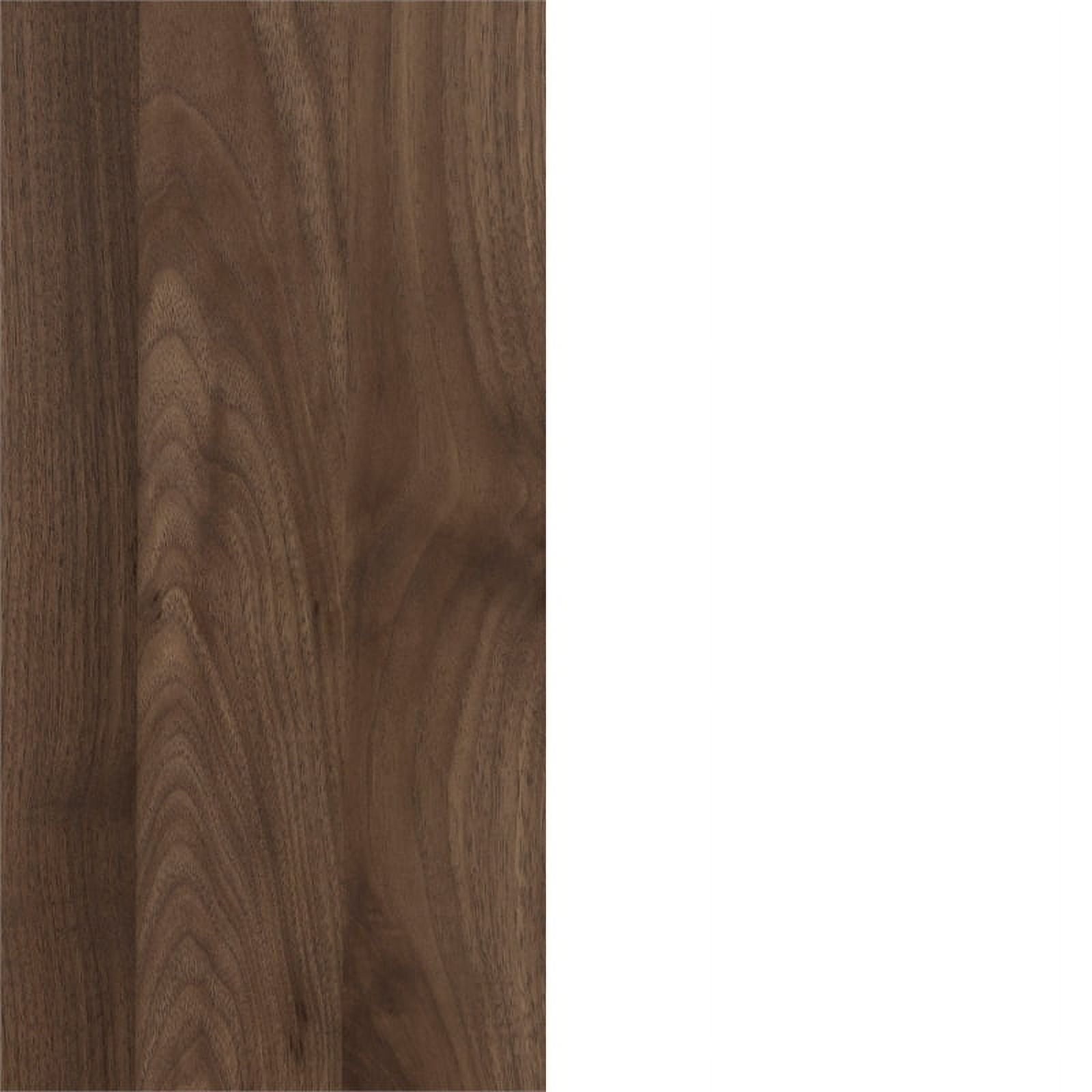 Myro Kitchen Island Natural Walnut and White