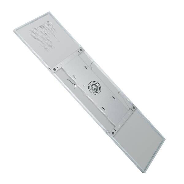 Sebastian 48 in. x 13 in. Modern White Satin Nickel CCT Selectable LED Flush Mount Ceiling Light 4000 Dimmable Lumens