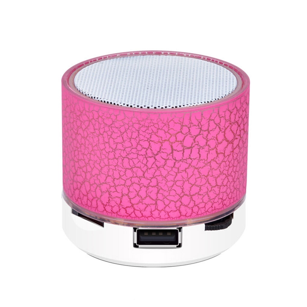 Top-Tech Portable ABS Bluetooth Speaker with 10m Effective Distance Small Sound Speaker Support TF Card/AUX/USB, Pink