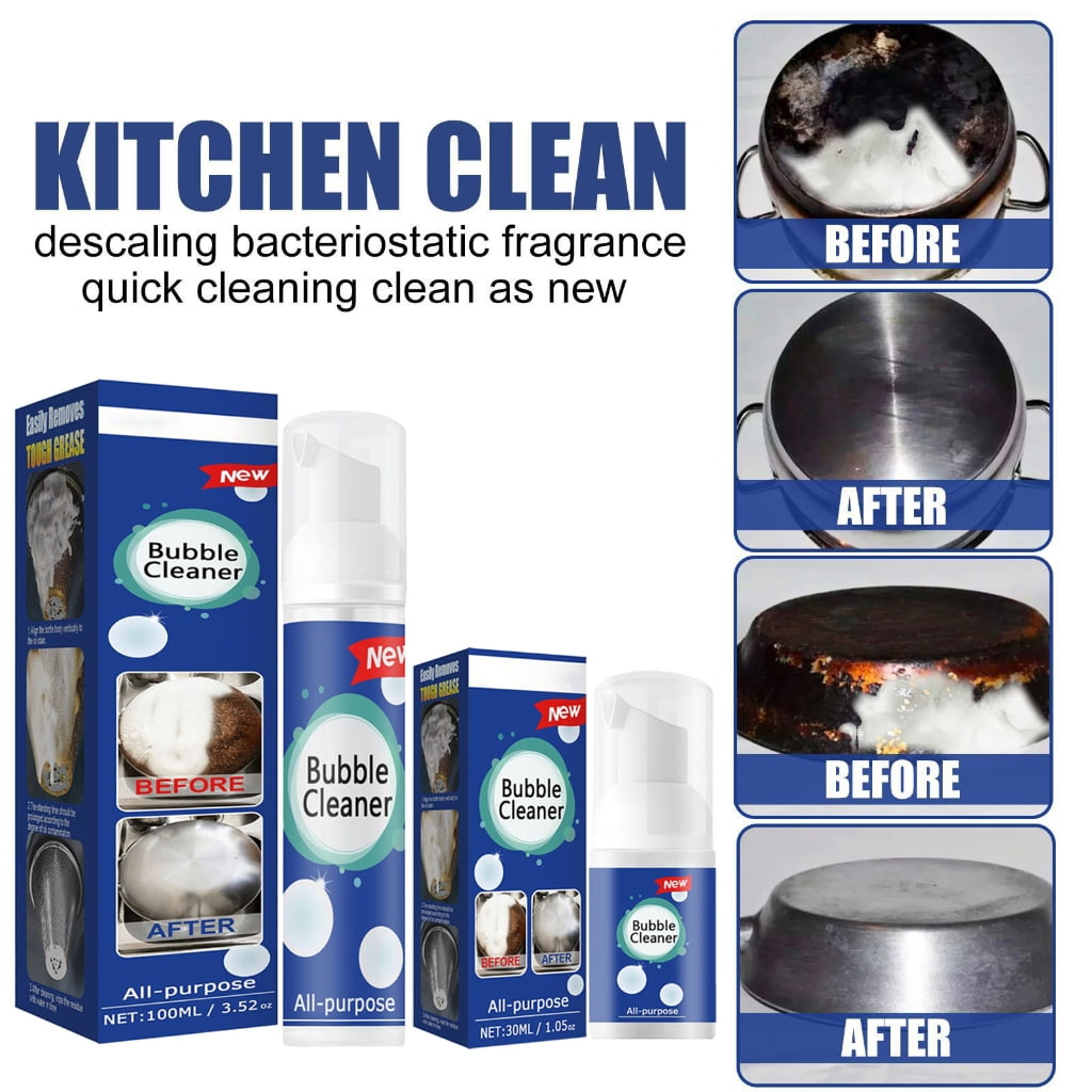 Magic Degreaser Cleaner Spray 30ml/100ml Multi-Purpose Foam Cleaner Stain Remover Kitchen Degreasing Household Cleaning