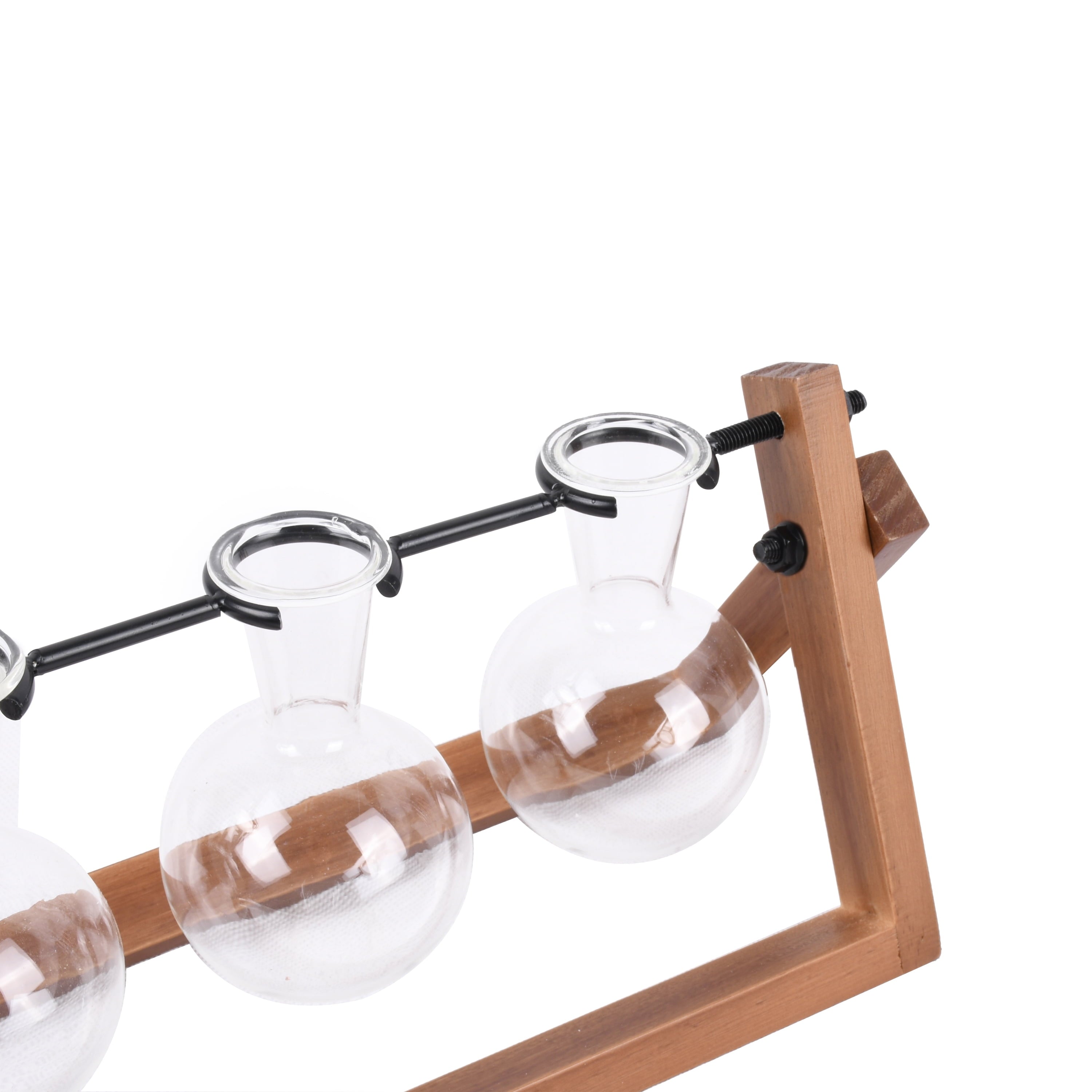 Better Homes & Gardens Painted Rectangle Glass and Wood Planter & Stand Set