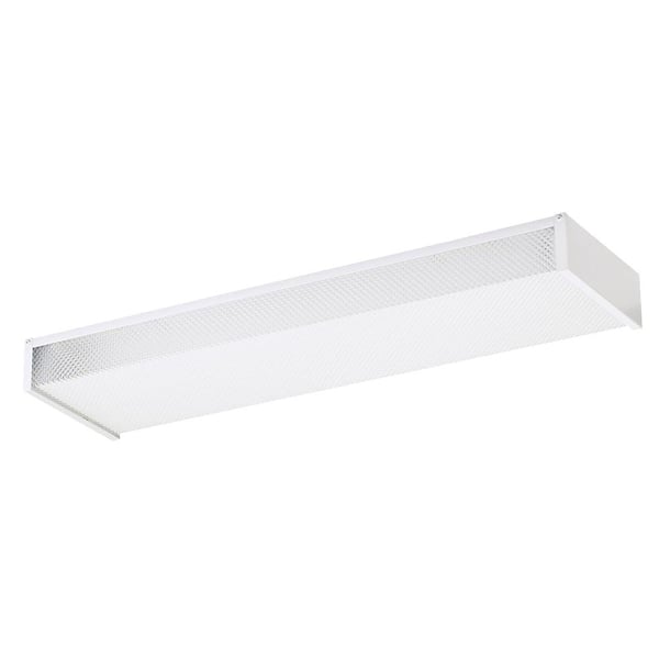 Drop Lens 24 in. White Recessed Fluorescent Trim and Chassis