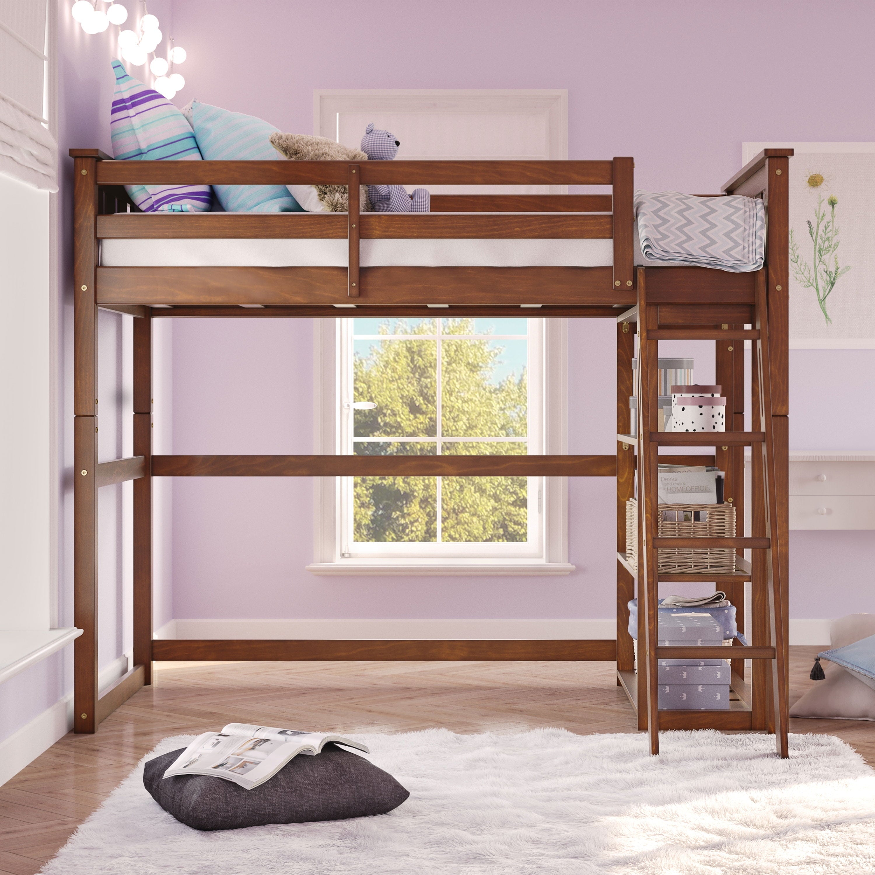 Better Homes and Gardens Kane Twin Loft Bed, Espresso