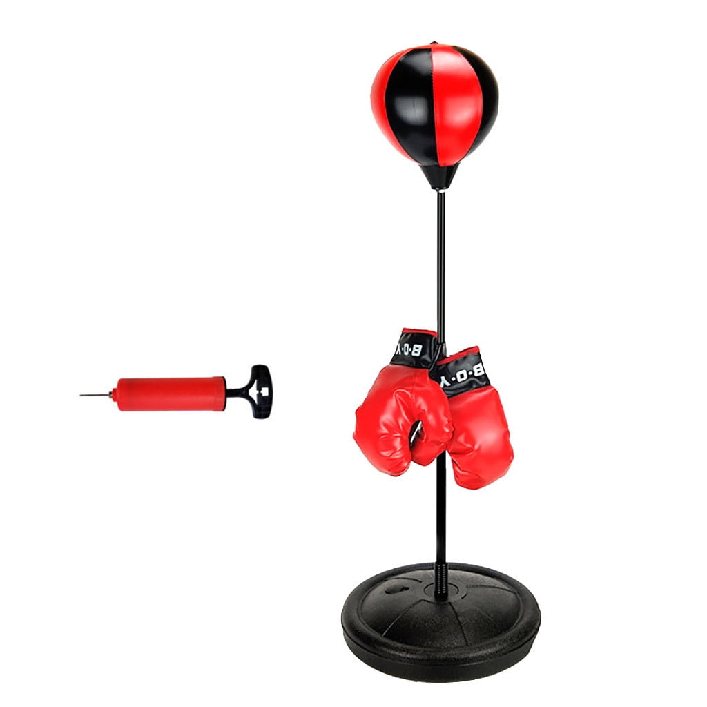 Elainilye Educational Entertainment Toyslovely And Compact Toysport Boxing Set Punching Bag With Gloves - Punching Ball For Kids Adjustable