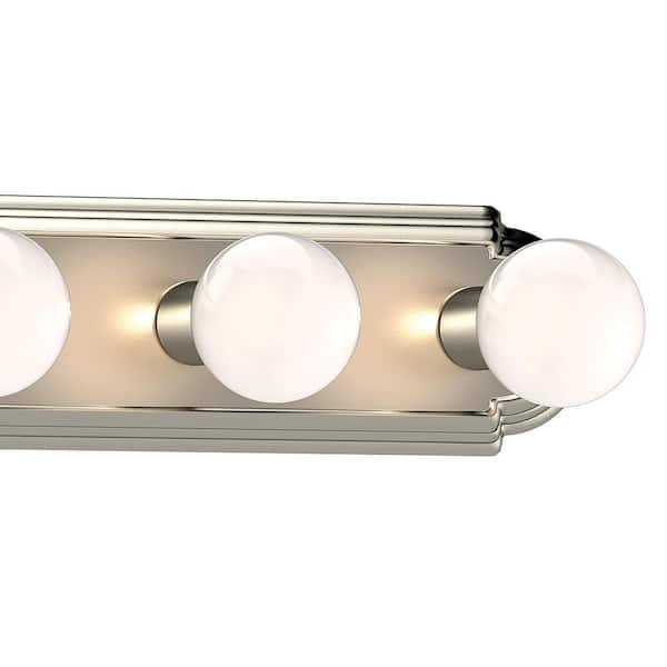 8 -Light Brushed Nickel Bathroom Vanity Light