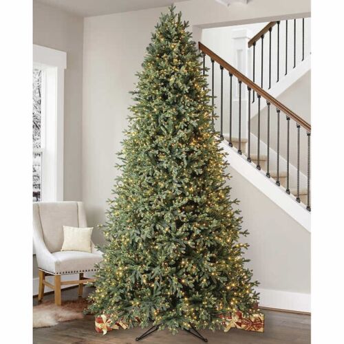 9 Ft Artificial Christmas Tree - 2700 Radiant Micro LED Lights Pre-Lit Aspen