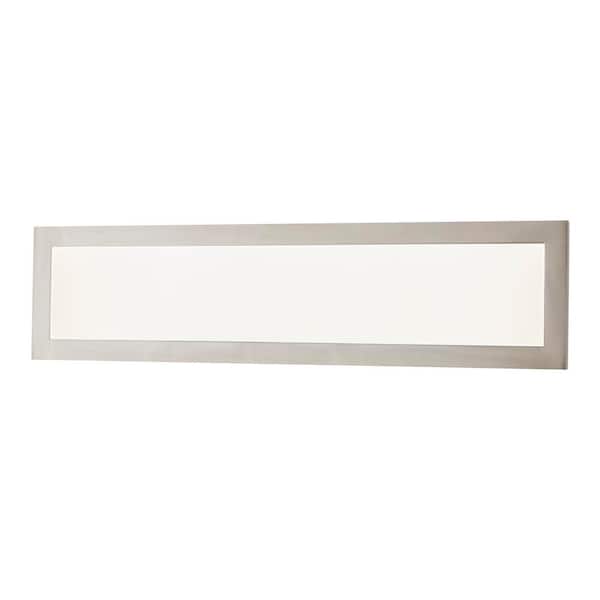 Straston 24 in. 1-Light Brush Nickel LED Adjustable Bathroom Vanity Light