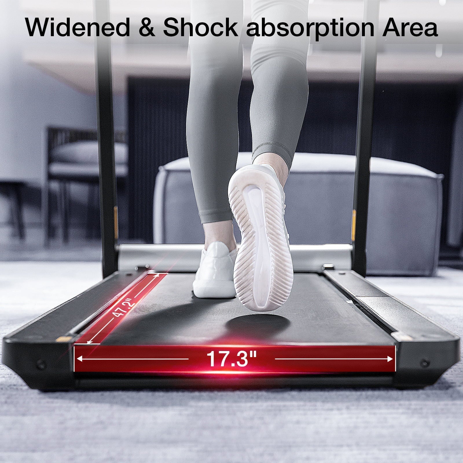 GEEMAX FT-01 2.5HP 2 in 1 Under Desk Treadmill Folding Treadmill Electric Treadmill WalkingPad,Maximum Weight 242lbs