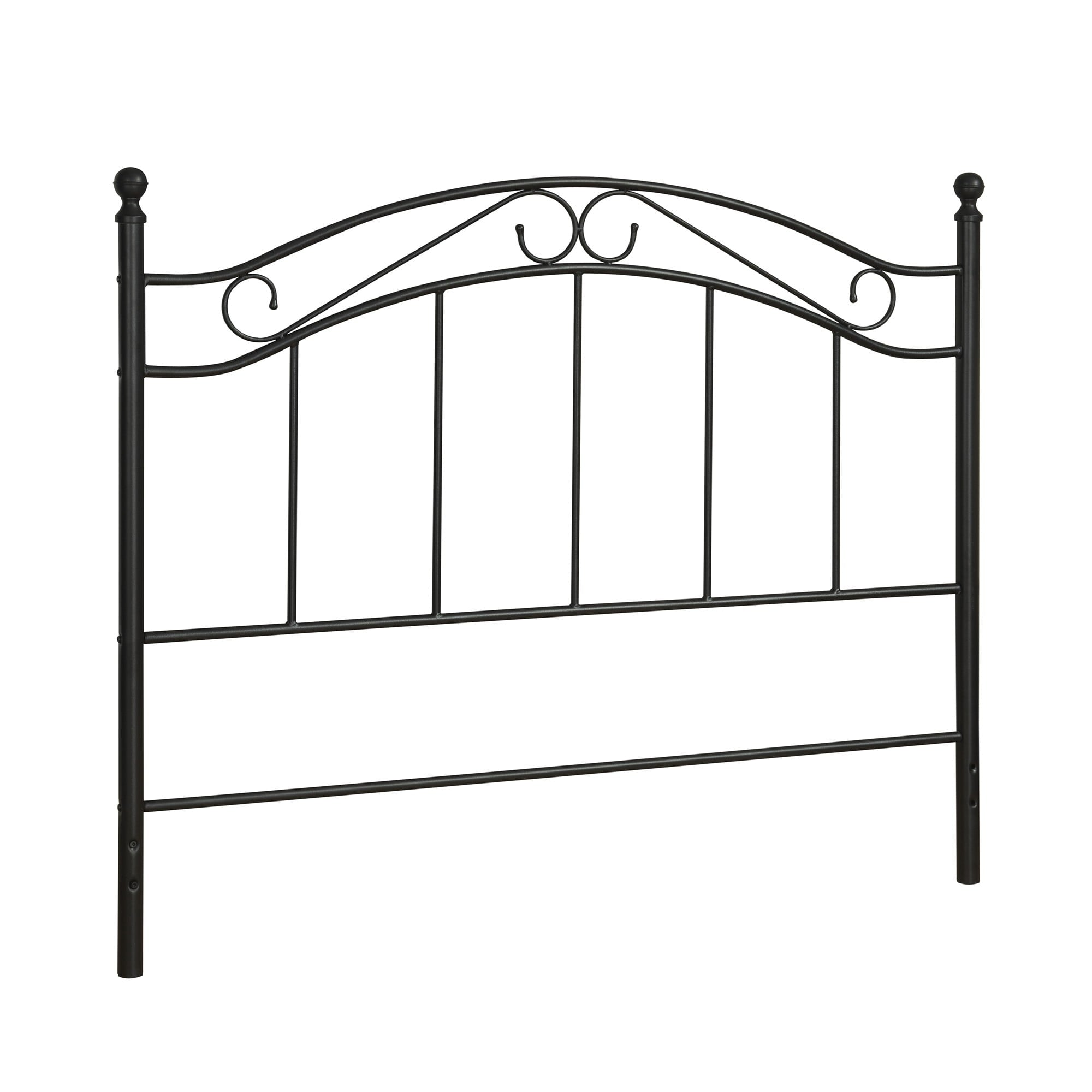 Mainstays Full/Queen Metal Headboard with Delicate Detailing, Black