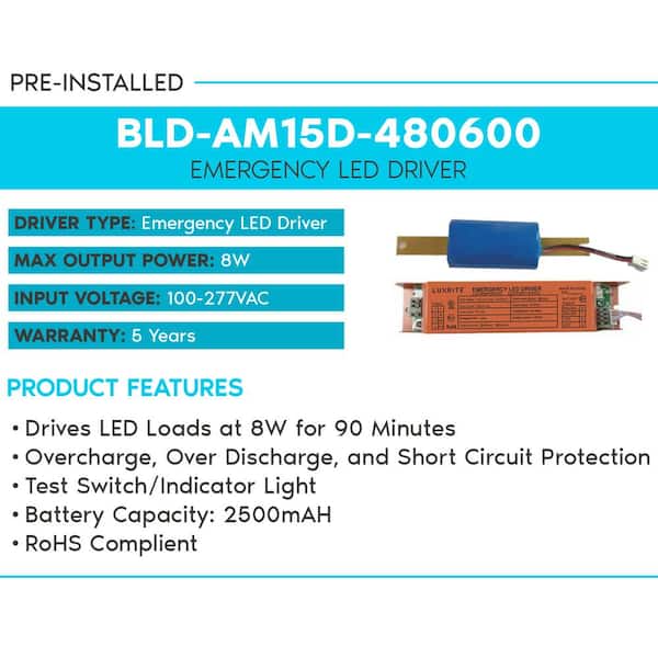 14 in. LED Flush Mount Emergency Light Battery Backup 5-Color Selectable Dimmable Fixture 18-Watt 1440 Lumens ETL Listed