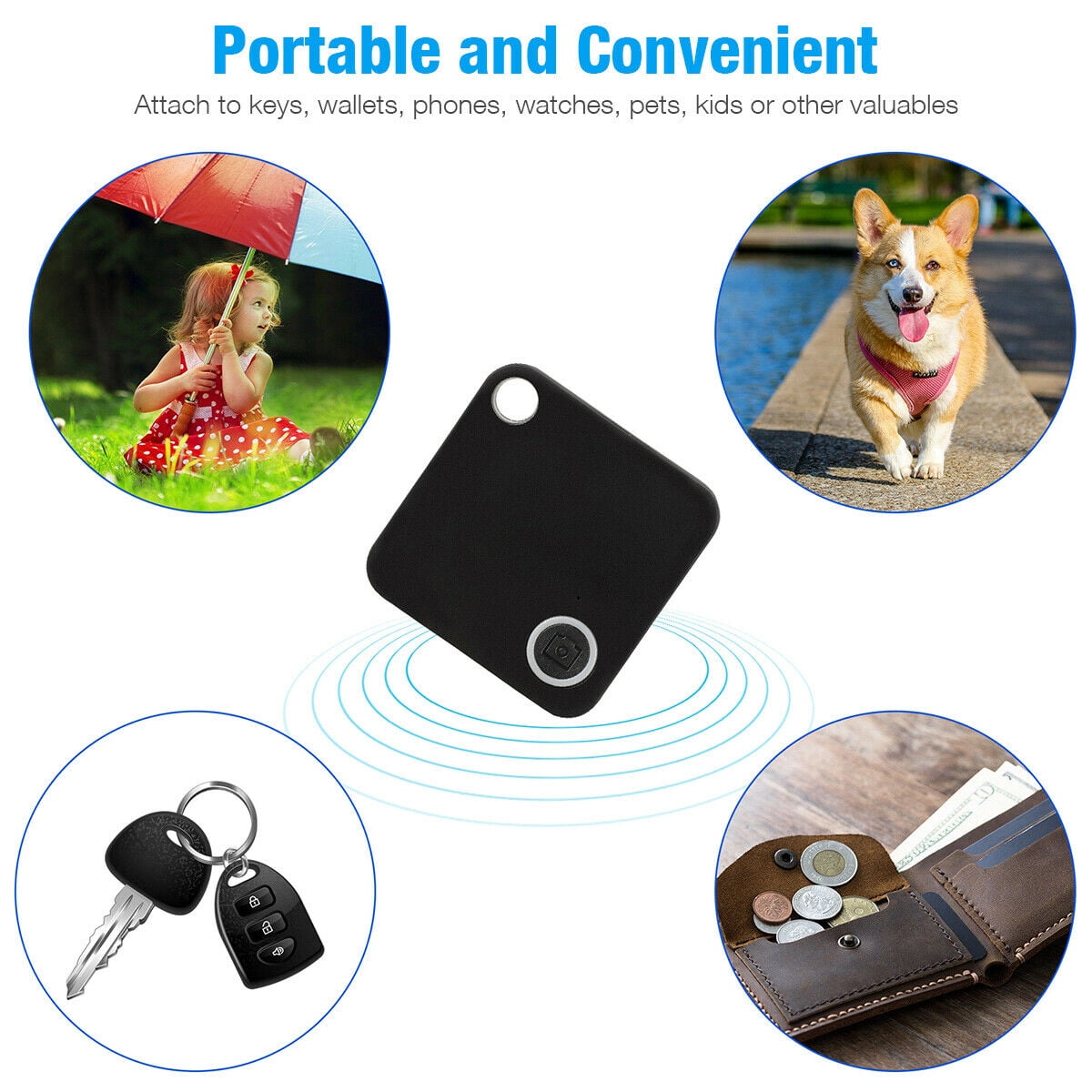 4Pcs GPS Smart Tracking Finder Auto Car Pets Kids Tracker-Wireless Locator Anti-Lost