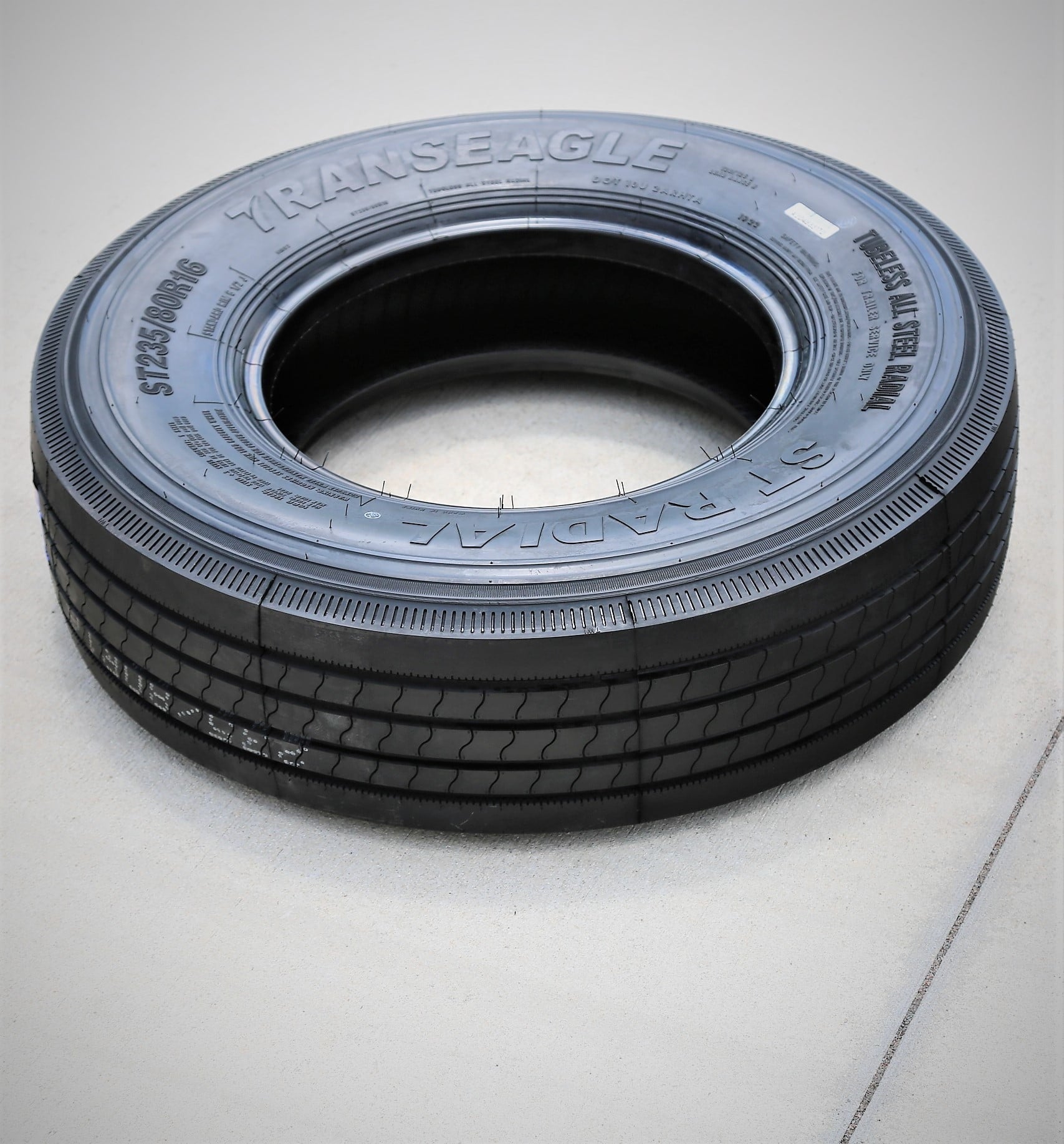 Set of 4 (FOUR) Transeagle All Steel ST Radial ST 235/80R16 Load H (16 Ply) Trailer Tires