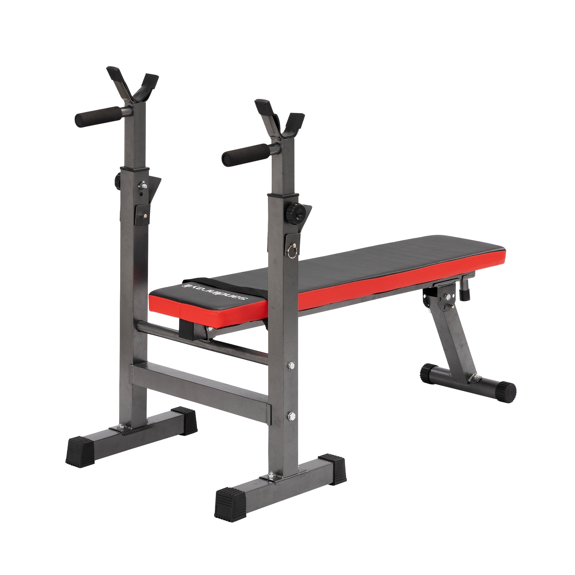 JAXPETY Folding Weight Bench With Rack Adjustable Lifting Strength Gym Workout