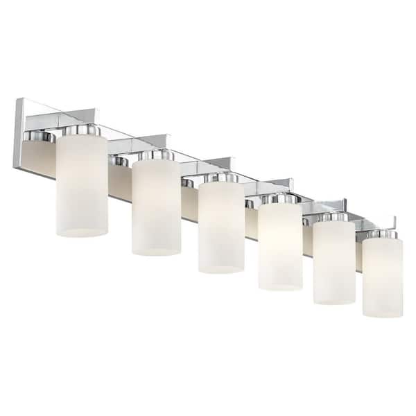 West Lake 6 Light Polished Chrome Bath Vanity Light