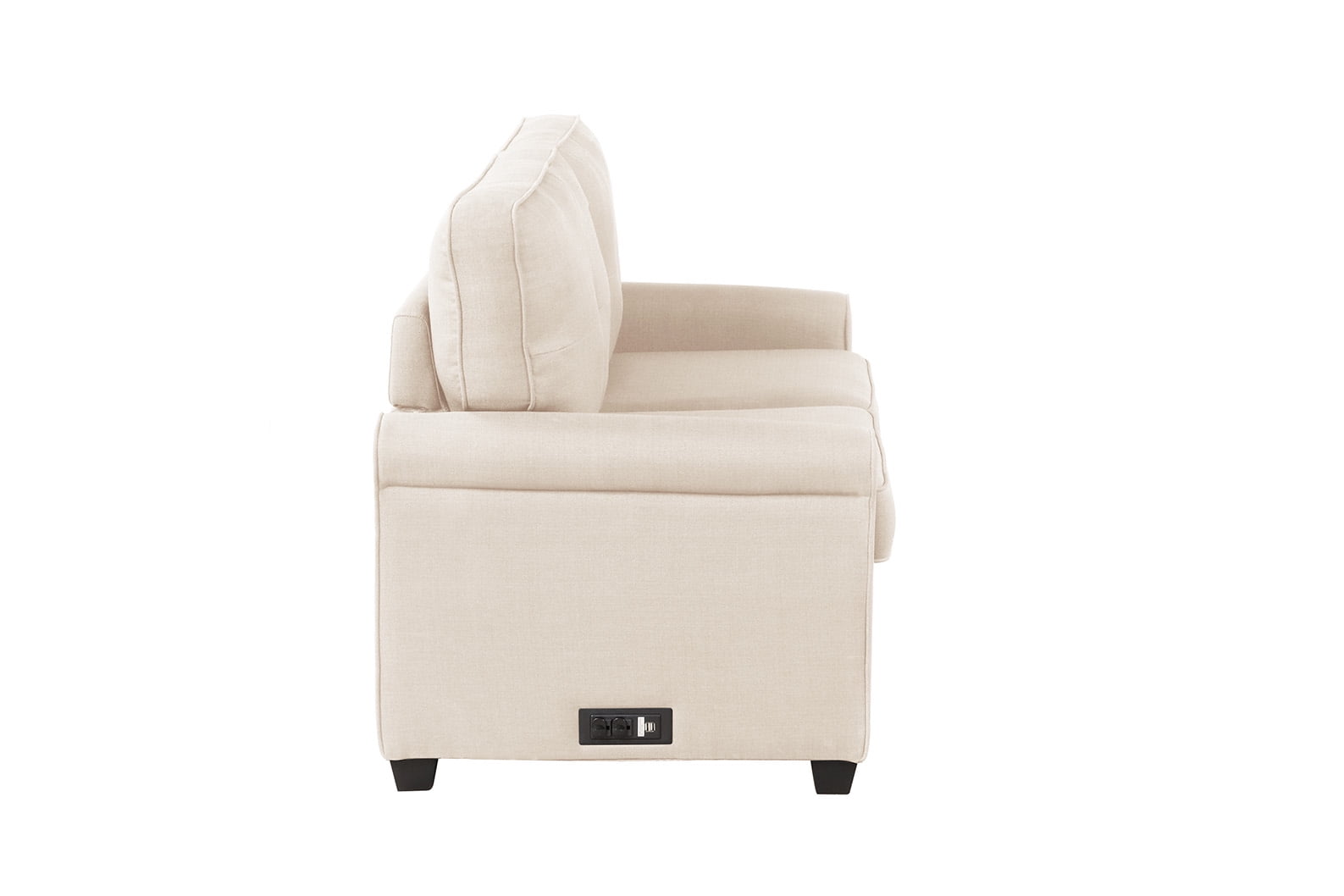 Mainstays Traditional Loveseat Sleeper with USB, Oat, 2 Seaters, Living Room