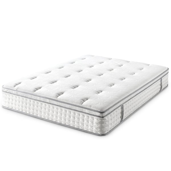 California King Medium Euro Box Top Pocket 12 in.Spring Hybrid Mattress