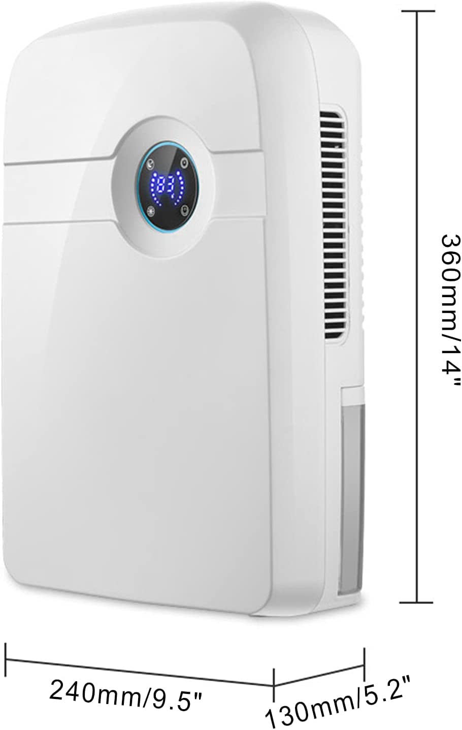 2.5L Dehumidifier Home Air Dryer Damp Moisture Free Bedroom Dehumidifier+Remote 2.5L Mini Space Dehumidifier Air Dryer Damp Moisture Free with Timing Function Dehumidifier Air Dryer