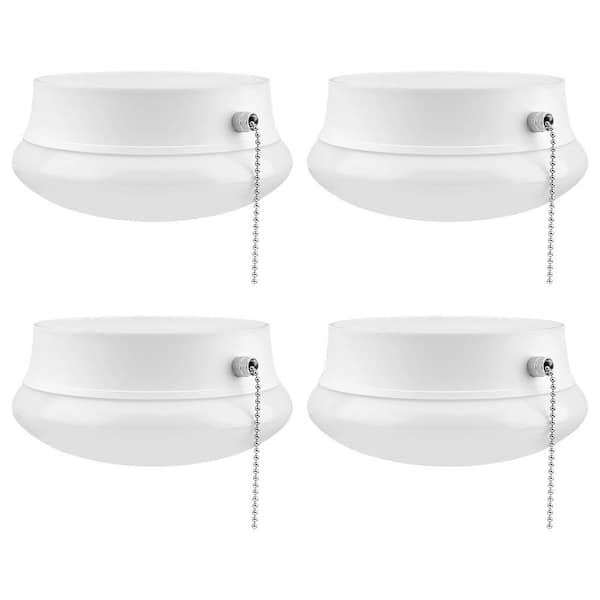 Spin Light 7 in. Closet Light LED Flush Mount with Pull Chain Hallway Lighting Stairway Lighting (4-Pack)