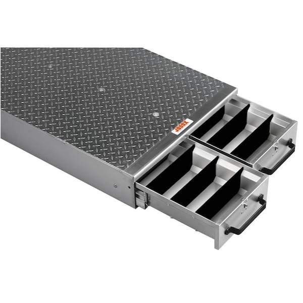 24 in. W x 6 in. H x 50 in. L 2-Drawer Long Floor Heavy-Duty Aluminum Drawer Storage