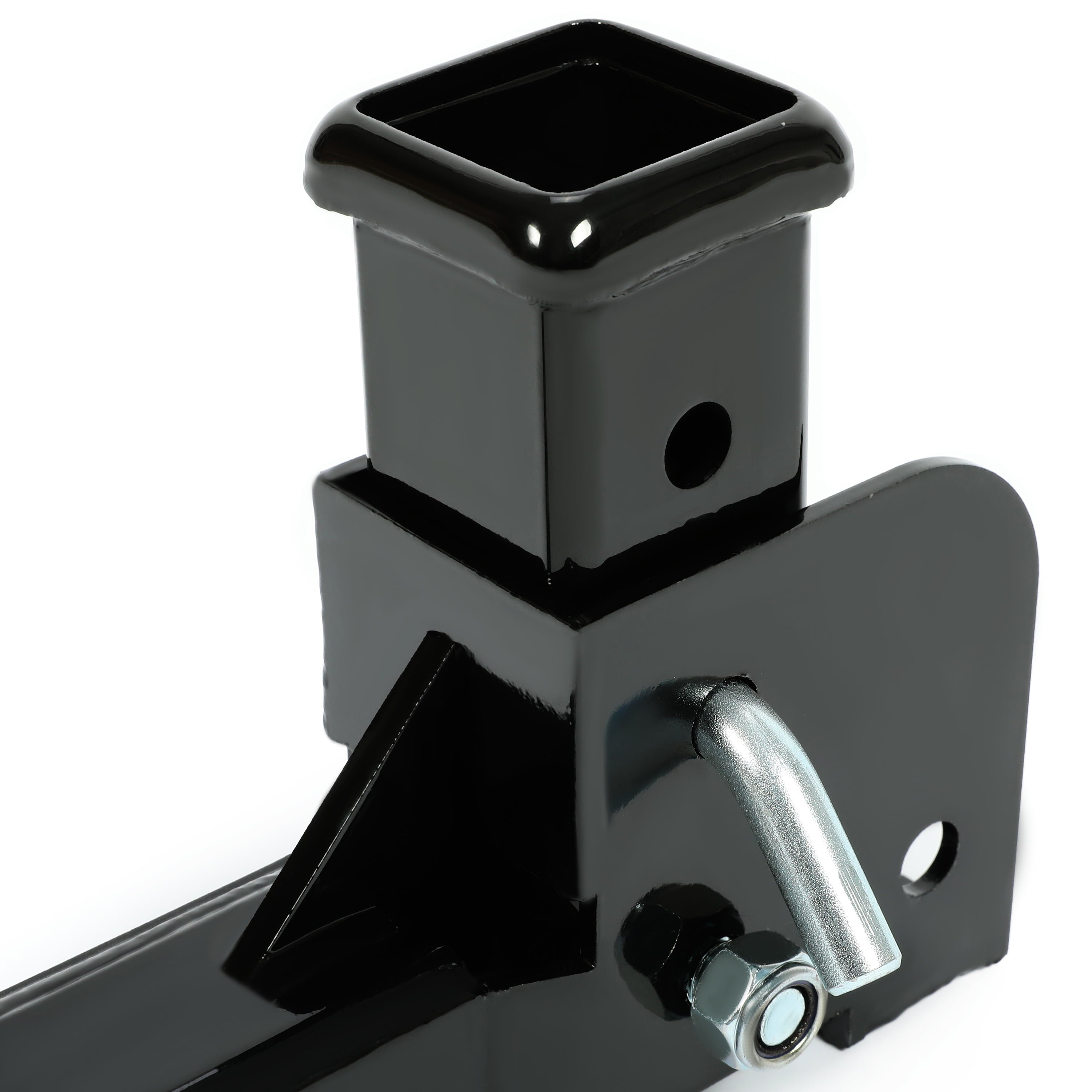 Kojem Folding 2” Trailer Hitch Mount Receiver Up to 500 Pounds Tongue Weight Wheelchair Cargo Carrier Steel Black