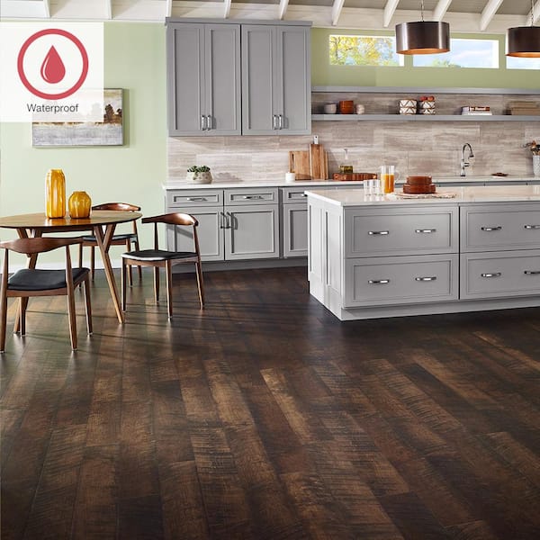 Outlast+ Molasses Maple 12 mm T x 6.1 in. W Waterproof Laminate Wood Flooring (16.1 sqft/case)