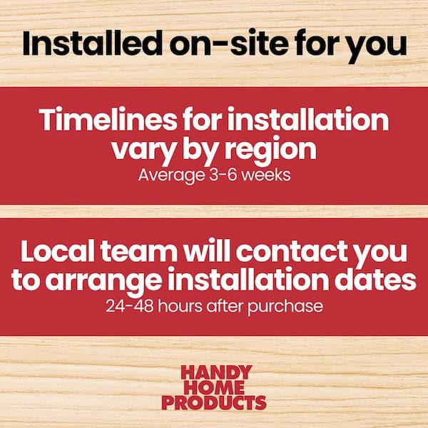 Professionally Installed Meridian Deluxe 8 ft. x 12 ft. Outdoor Wood Storage Shed and Black Onyx Shingles (96 sq. ft.)