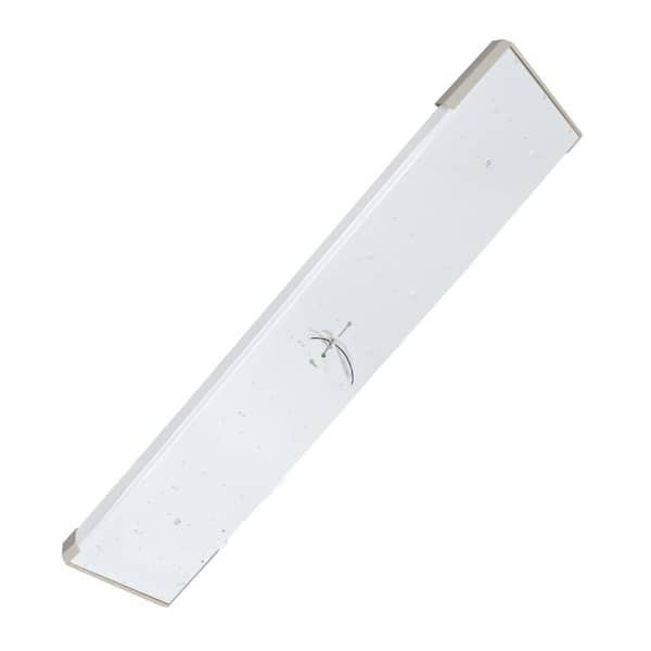 Mesha 48 in. x 10 in. Satin Nickel CCT Selectable LED Flush Mount Ceiling Light 4000 Dimmable Lumens