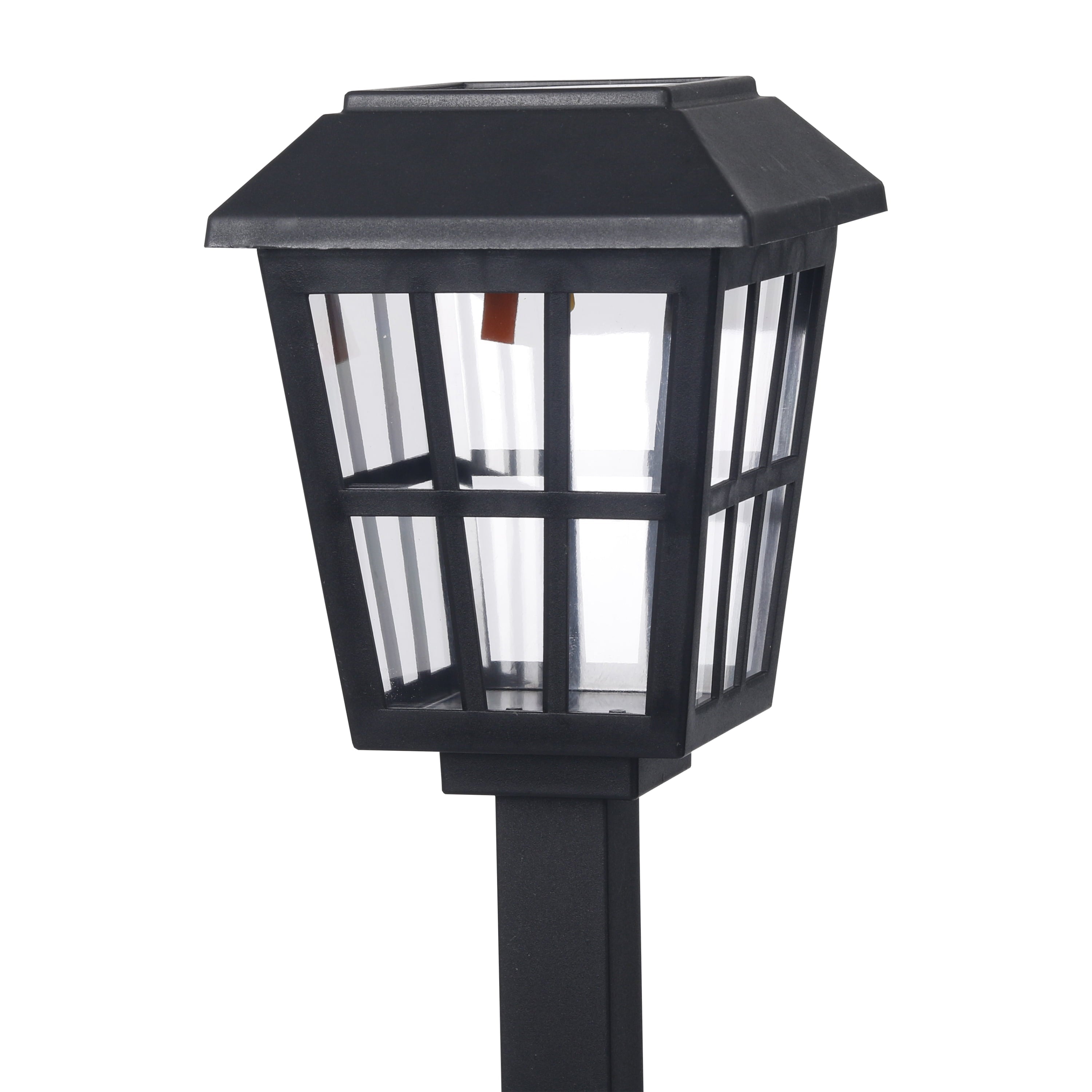 Mainstays Solar Powered Black Square Design LED Path Light, 5 Lumens (6 Count)