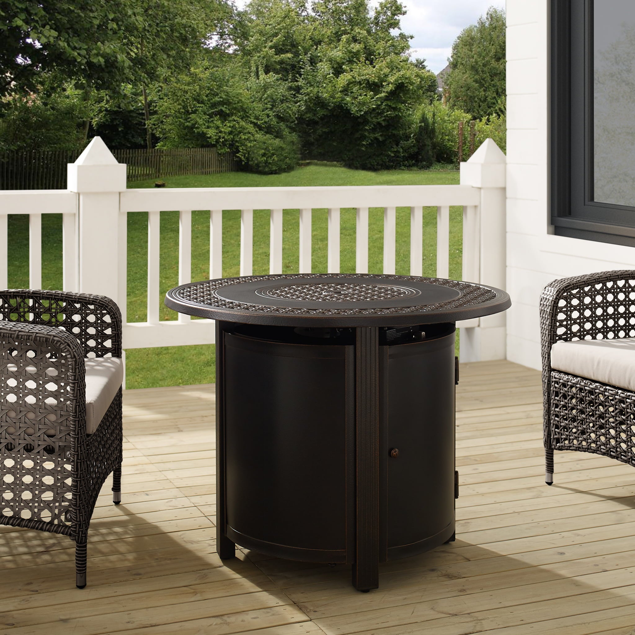 Fire Sense Franklin 33.9 in. Propane Fire Pit