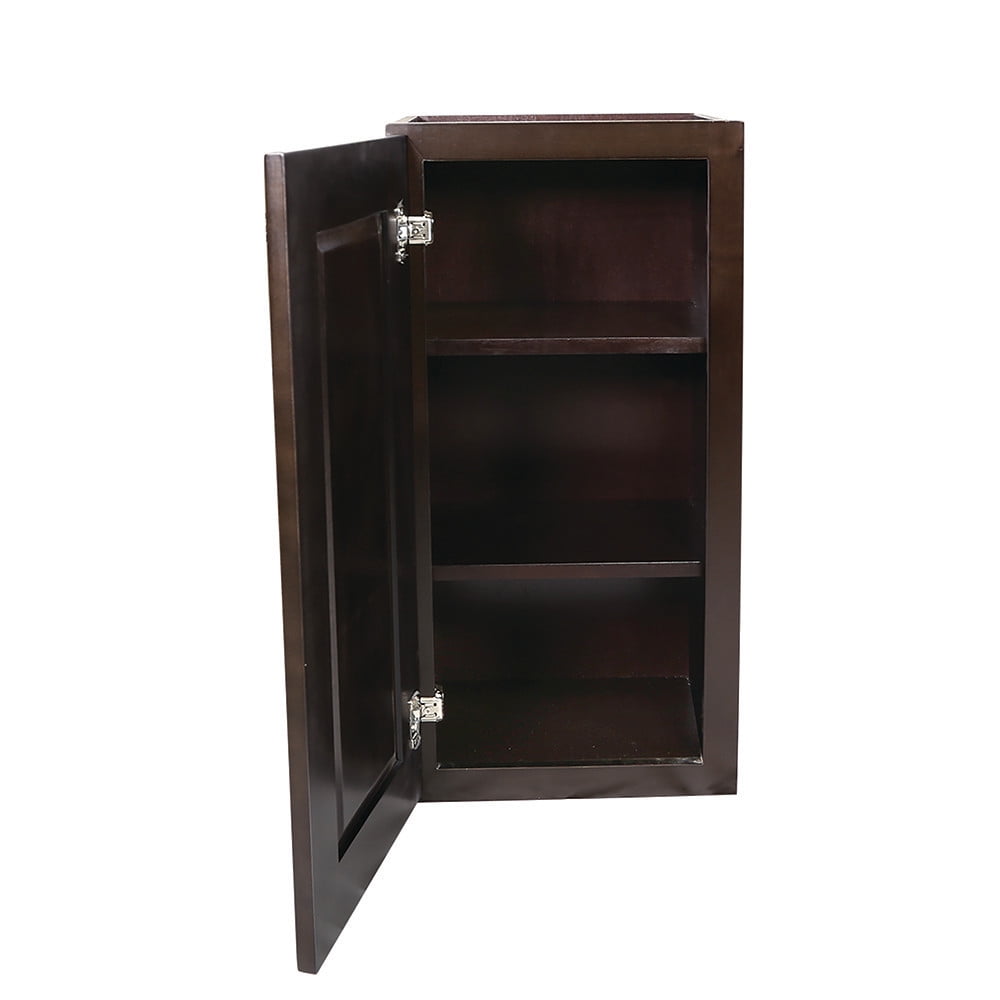 Design House 543017 Brookings Unassembled RTA (Ready-to-Assemble) Shaker Style Wall Kitchen Cabinet 15x36x12, Espresso