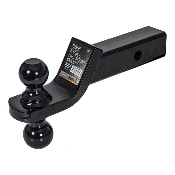 1-7/8 in. and 2 in. Towing Ball Mount with Dual Balls in Black