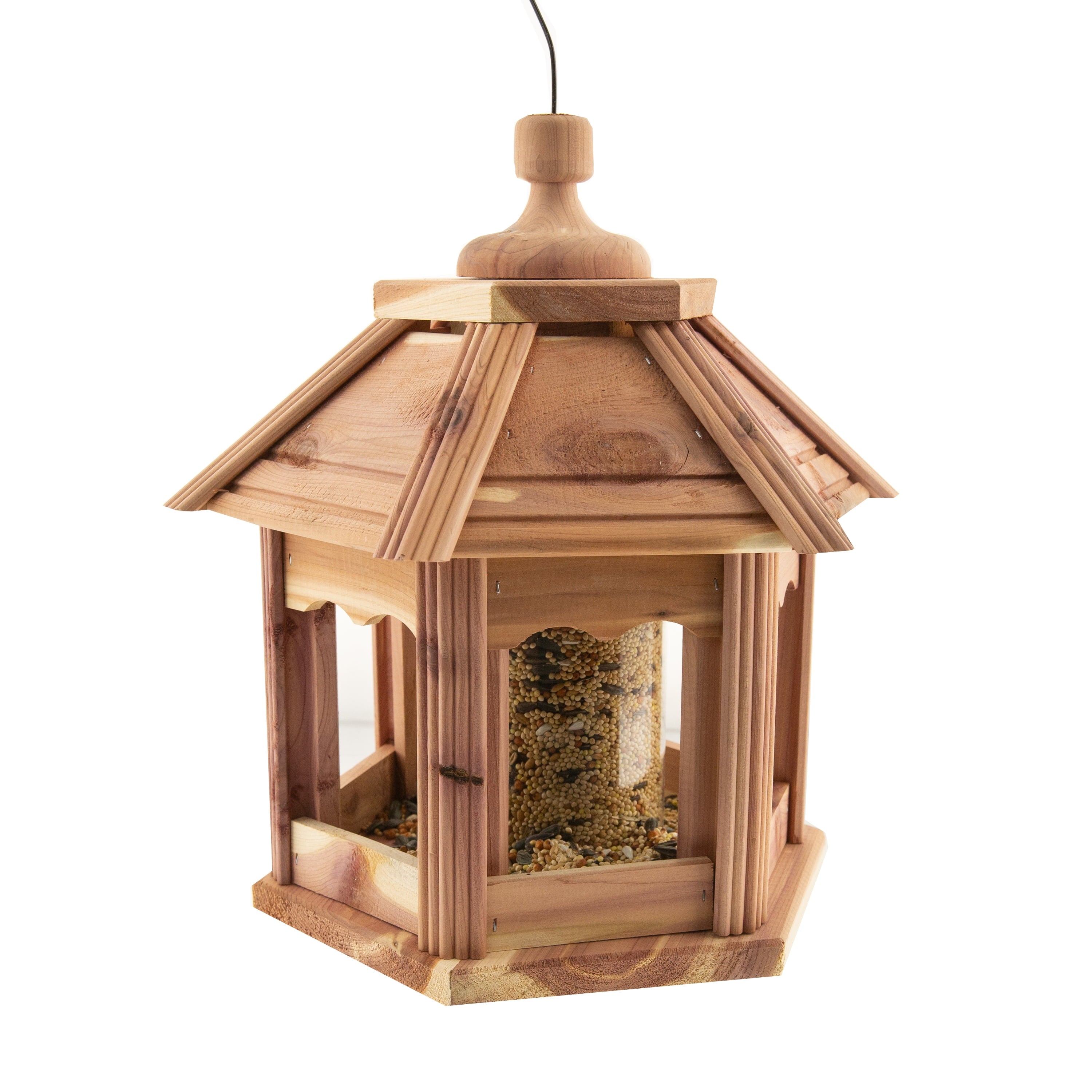 Pennington Cedar Gazebo Wild Bird Feeder, 3 lb. Hopper Capacity